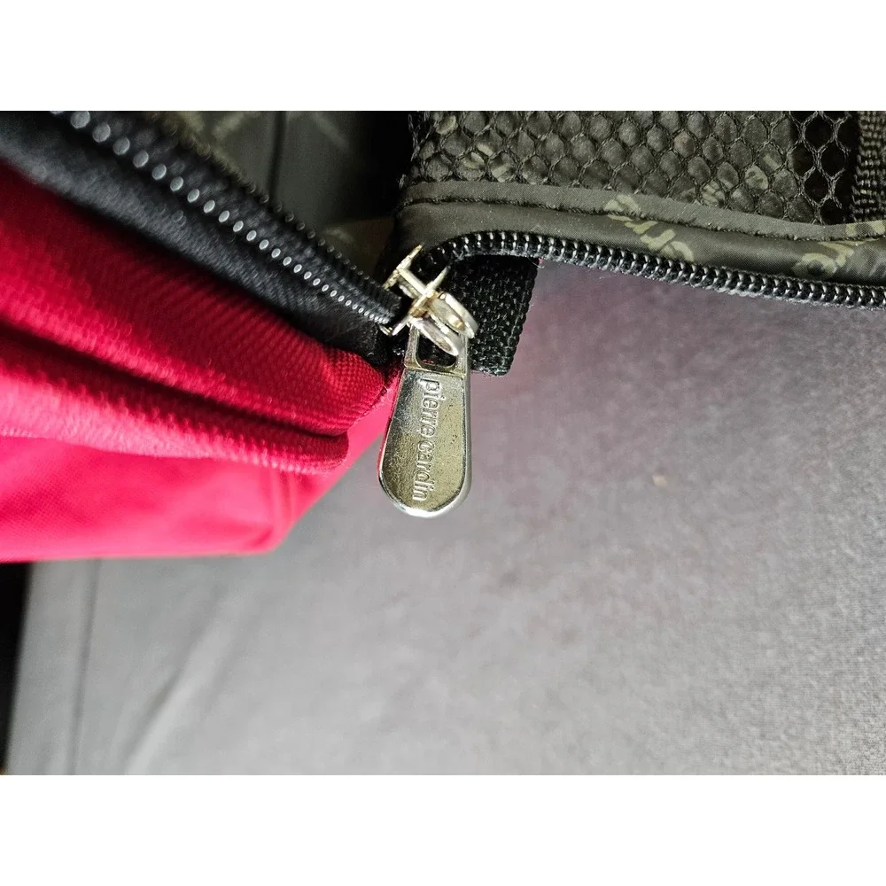 Pierre Cardin Red Canvas Duffel Bag Weekend Travel Gym Carry On (sku 153)